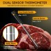 paonies Smart Wireless Meat Thermometers For Cooking Food, 15m Long Range Design Thermometers with APP Timer Alarm,Upgraded Stable Bluetooth Connectivity, Magnetic Back For Gill Kitchen Smoker Rotisserie